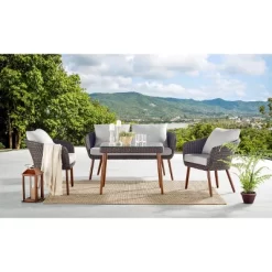 All-Weather Wicker Athens Outdoor Cocktail Table Brown - Alaterre Furniture -Outdoor Comfort Deals Store GUEST 572b9a08 901e 4ced bca4 e64276ee3ffd