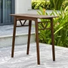 Midcentury Modern Eucalyptus Wood Rectangle Patio Bar Table - Vifah