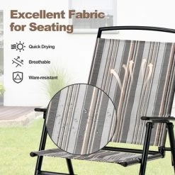 Costway 2pcs Patio Folding Sling Chairs Dining Armrest Backrest Outdoor Portable -Outdoor Comfort Deals Store GUEST 57f0b9a9 82d5 4286 9fa5 040ca4ffc072