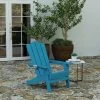 Merrick Lane Adirondack Chair With Cup Holder, Weather Resistant HDPE Adirondack Chair