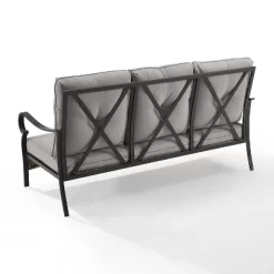 Dahlia Outdoor Steel Sofa Taupe/Matte Black - Crosley -Outdoor Comfort Deals Store GUEST 590d8087 2eb4 4a5c 9b32 b02d3bf36277