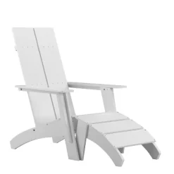 Flash Furniture Sawyer Modern All-Weather Poly Resin Wood Adirondack Chair With Foot Rest 23 Flash Furniture Sawyer Modern All-Weather Poly Resin Wood Adirondack Chair With Foot Rest -Outdoor Comfort Deals Store GUEST 5a92e527 b35c 497f abf9 c35891f78932