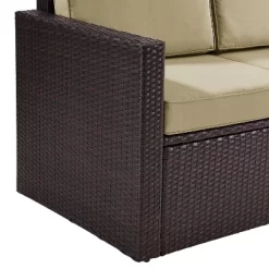 Palm Harbor Outdoor Wicker Sofa In Brown With Sand Cushions - Crosley -Outdoor Comfort Deals Store GUEST 5aec751a ff4a 4d8d 8bd6 b14ac48310c2