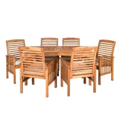 Ravenscroft 7pc Acacia Wood Patio Dining Set - Saracina Home -Outdoor Comfort Deals Store GUEST 5b0f18dd e67c 4799 a791 1bb13d037a18