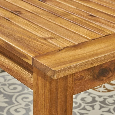 Nestor Acacia Wood Rectangle Expandable Dining Table - Natural - Christopher Knight Home 2 Nestor Acacia Wood Rectangle Expandable Dining Table - Natural - Christopher Knight Home - Image 2