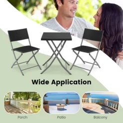 Costway 3PCS Patio Folding Rattan Bistro Set Chairs Backrest Table Garden Deck 17 Costway 3PCS Patio Folding Rattan Bistro Set Chairs Backrest Table Garden Deck -Outdoor Comfort Deals Store GUEST 5d0338b5 142e 49c1 abf8 1e57c4b8a558