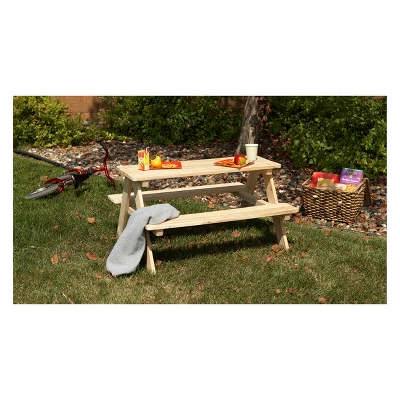 Rectangle Wooden Kids Picnic Table - Merry Products 4 Rectangle Wooden Kids Picnic Table - Merry Products - Image 4