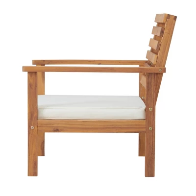 Orwell 2pk Acacia Wood Patio Chairs With Cushions - Natural - Alaterre Furniture 4 Orwell 2pk Acacia Wood Patio Chairs With Cushions - Natural - Alaterre Furniture - Image 4