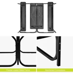 Costway Picnic Table Bench Set Outdoor Backyard Patio Garden Party Dining All Weather Black -Outdoor Comfort Deals Store GUEST 611c7745 7bc5 4e59 8be8 203e68c95aad