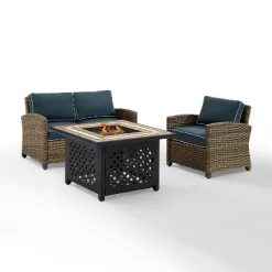 3pc Bradenton Outdoor Steel Fire Pit Set Navy/Weathered Brown - Crosley 14 3pc Bradenton Outdoor Steel Fire Pit Set Navy/Weathered Brown - Crosley -Outdoor Comfort Deals Store GUEST 616486f4 f910 420a 89a7 472c7dc40aee