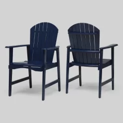 2pk Malibu Acacia Wood Patio Adirondack Dining Chairs - Christopher Knight Home -Outdoor Comfort Deals Store GUEST 634a1115 edb9 4df1 be86 c0fb764c4dd0