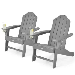 Tangkula 2PCS Adirondack Chair Outdoor With Cup Holde Weather Resistant Lounger Chair For Backyard Garden Patio And Deck Black/Grey/Turquoise/White 18 Tangkula 2PCS Adirondack Chair Outdoor With Cup Holde Weather Resistant Lounger Chair For Backyard Garden Patio And Deck Black/Grey/Turquoise/White -Outdoor Comfort Deals Store GUEST 6440fc08 8520 47e5 8803 f6b2a73ea3bf