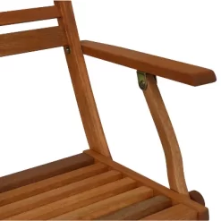 Sunnydaze Decor Sunnydaze Outdoor Meranti Wood With Teak Oil Finish Folding Patio Dining Table And Chairs - Brown - 5pc -Outdoor Comfort Deals Store GUEST 647509c1 198b 48f3 a028 1e8825229205