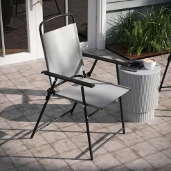 Emma And Oliver Set Of 2 Textilene Folding Sling Style Patio Chairs With Armrests -Outdoor Comfort Deals Store GUEST 64b591fe 6fc9 4b7e a453 6b378b347407