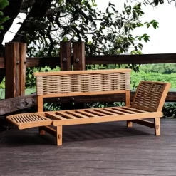 Cambridge Casual Auburn Teak & Wicker Outdoor Patio Daybed With Cushion Brown/Blue 19 Cambridge Casual Auburn Teak & Wicker Outdoor Patio Daybed With Cushion Brown/Blue -Outdoor Comfort Deals Store GUEST 64b709e4 fc60 47f7 ad56 a843c1e4ce6f