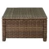 Crosley Bradenton Outdoor Wicker Sectional Glass Top Coffee Table