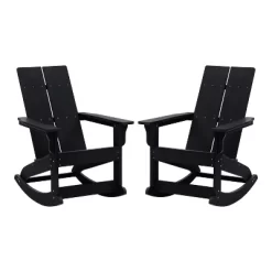Merrick Lane Set Of 2 Wellington UV Treated All-Weather Polyresin Adirondack Rocking Chair For Patio, Sunroom, Deck And More -Outdoor Comfort Deals Store GUEST 67032fca bed9 455e 91bf d55ba3236739 1