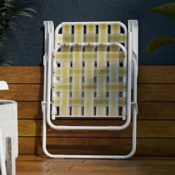 Priscilla Outdoor Folding Chair - Yellow - Novogratz