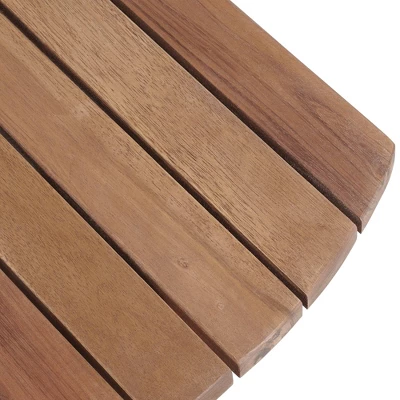 Teal Island Designs Monterey 20" Wide Natural Wood Outdoor Side Table For Garden Yard Patio Deck Balcony Shed Front Porch 2 Teal Island Designs Monterey 20" Wide Natural Wood Outdoor Side Table For Garden Yard Patio Deck Balcony Shed Front Porch - Image 2