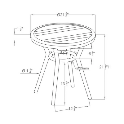 Arna Outdoor Side Table - Natural - MiBasics 3 Arna Outdoor Side Table - Natural - MiBasics - Image 3