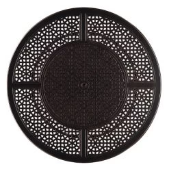 5pc Outdoor Fire Table Set With Geometric 44" Round Fire Table, 4 Deep Seating Swivel Rocking Chairs & Table Fabric Covers - Oakland Living -Outdoor Comfort Deals Store GUEST 6a3784e9 30f5 438e ac3f 16872e588e39