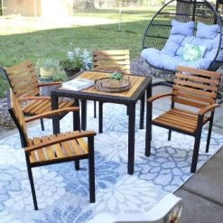 Sunnydaze Decor Sunnydaze Julian 5pc Resin Wicker And Acacia Wood Outdoor Patio Dining Set 15 Sunnydaze Decor Sunnydaze Julian 5pc Resin Wicker And Acacia Wood Outdoor Patio Dining Set -Outdoor Comfort Deals Store GUEST 6b494a09 c4b2 4e7c 8db7 d4b337d94c7e