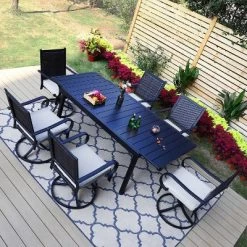 Outdoor Expandable Rectangle Steel Dining Table - Captiva Designs -Outdoor Comfort Deals Store GUEST 6c66064c 676f 452b 952c 4ae32a8933fc