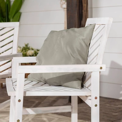 2pk Slatted Chevron Acacia Wood Patio Chairs - Saracina Home 7 2pk Slatted Chevron Acacia Wood Patio Chairs - Saracina Home - Image 7