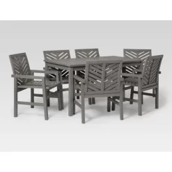 7pc Slatted Chevron Acacia Patio Dining Set - Saracina Home 16 7pc Slatted Chevron Acacia Patio Dining Set - Saracina Home -Outdoor Comfort Deals Store GUEST 6e586955 cdb3 42a6 b92d 73b8e77d8e6a