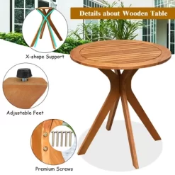 Costway 27'' Outdoor Round Table Solid Wood Coffee Side Bistro Table 15 Costway 27'' Outdoor Round Table Solid Wood Coffee Side Bistro Table -Outdoor Comfort Deals Store GUEST 6f72fa78 0b8c 48f7 be00 32ff2e64ad7f