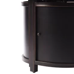 5pc Outdoor Fire Table Set With Geometric 44" Round Fire Table, 4 Deep Seating Swivel Rocking Chairs & Table Fabric Covers - Oakland Living -Outdoor Comfort Deals Store GUEST 70009dd4 9505 46f9 aa23 8f2e4172e938