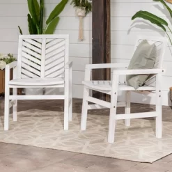 2pk Slatted Chevron Acacia Wood Patio Chairs - Saracina Home 30 2pk Slatted Chevron Acacia Wood Patio Chairs - Saracina Home -Outdoor Comfort Deals Store GUEST 72a4d14c a6a5 412b ade3 033639345d7d