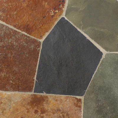 Sunnydaze Decor Sunnydaze Indoor/Outdoor Steel Frame Decorative Slate Tile Top Side Table - 12" 3 Sunnydaze Decor Sunnydaze Indoor/Outdoor Steel Frame Decorative Slate Tile Top Side Table - 12" - Image 3