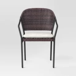 3pc Wicker Bistro Set With Cushions - Dark Brown - Room Essentials™ -Outdoor Comfort Deals Store GUEST 73aa5a21 7c17 4fb2 90e7 c638396d478f