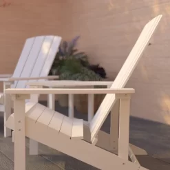 Merrick Lane Set Of 2 All-Weather Adirondack Patio Chairs With Matching Side Table -Outdoor Comfort Deals Store GUEST 73d001f1 a3b2 4f9d b0af b323dd593307