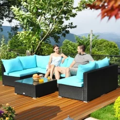 Costway 7PCS Patio Rattan Sofa Set Sectional Conversation Furniture Set Garden -Outdoor Comfort Deals Store GUEST 74129080 bd42 402e 81e3 889914f80669