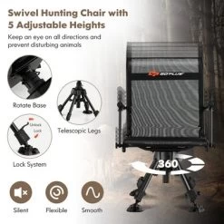 Costway Swivel Hunting Chair W/4 360°Adjustable Legs Folding Silent Swivel Blind Chair -Outdoor Comfort Deals Store GUEST 759a8834 e93c 473e ab5e 39fb1abd9515