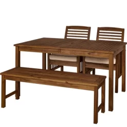 Ravenscroft 4pc Acacia Wood Patio Dining Set - Saracina Home -Outdoor Comfort Deals Store GUEST 75afd81f e6e4 45c3 aebe 4c43e3ff6625