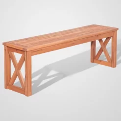 3pc Acacia Wood X Design Outdoor Patio Dining Set - Brown - Saracina Home -Outdoor Comfort Deals Store GUEST 75ce0a94 fe4a 4f50 a8c4 ec7c4c7f049b