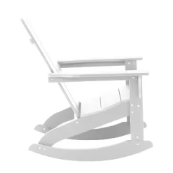 Merrick Lane Wellington 3 Piece Patio Furniture Set Includes All-Weather UV Treated Adirondack Rocking Chairs And Side Table -Outdoor Comfort Deals Store GUEST 770346e2 8fb9 4022 a317 00e30c90705c