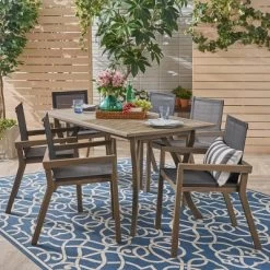 O'Shanter 7pc Acacia Dining Set - Christopher Knight Home -Outdoor Comfort Deals Store GUEST 77831d5a 913e 46b7 8204 aa8f2e018e70