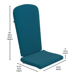 Flash Furniture Charlestown Set Of 2 All-Weather Poly Resin Wood Adirondack Chairs With Cushions For Deck, Porch, And Patio -Outdoor Comfort Deals Store GUEST 77deef07 99ad 403f a537 a60e085ae254