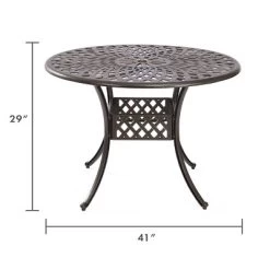 Kinger Home 41-inch Patio Dining Table, Round Outdoor Dining Table, Cast Aluminum Patio Furniture Table, Bronze -Outdoor Comfort Deals Store GUEST 77f610bb e8ba 4127 8aff 29fe2d1dd0bb
