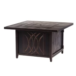 5pc Set With 42" Square Outdoor Aluminum Fire Table & 4 Deep Seating Chairs - Oakland Living -Outdoor Comfort Deals Store GUEST 78b04c18 3115 4036 b72d c32b82c2654e