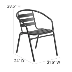 Emma And Oliver 7 Piece Patio Table & Chairs Set With 31.5"x55" Rectangular Metal Table With Tempered Glass Top And 6 Black Aluminum Stacking Chairs 13 Emma And Oliver 7 Piece Patio Table & Chairs Set With 31.5"x55" Rectangular Metal Table With Tempered Glass Top And 6 Black Aluminum Stacking Chairs -Outdoor Comfort Deals Store GUEST 78f5d3a2 eaee 4093 a421 921b7c36ea6b