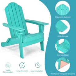 Tangkula Folding Adirondack Chair Outdoor Adirondack Chair Weather Resistant Lounger For Backyard Porch Poolside Turquoise/Grey/White/Black 12 Tangkula Folding Adirondack Chair Outdoor Adirondack Chair Weather Resistant Lounger For Backyard Porch Poolside Turquoise/Grey/White/Black -Outdoor Comfort Deals Store GUEST 78fdf475 ec84 4842 b389 518e81fe9f6a