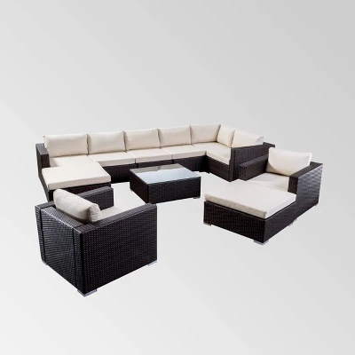 Santa Rosa 11pc Wicker Seating Set - Christopher Knight Home 6 Santa Rosa 11pc Wicker Seating Set - Christopher Knight Home - Image 6