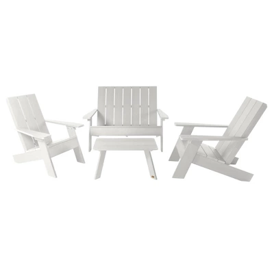 Italica 4pc Outdoor Set With Modern Adirondack Chairs, Double Wide Adirondack Chairs & Table - Highwood 11 Italica 4pc Outdoor Set With Modern Adirondack Chairs, Double Wide Adirondack Chairs & Table - Highwood - Image 11