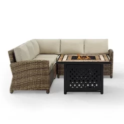 Bradenton 4pc Outdoor Wicker Sectional Set With Fire Table - Crosley -Outdoor Comfort Deals Store GUEST 7e84992f 2996 4904 ab2f b7f5210047e7