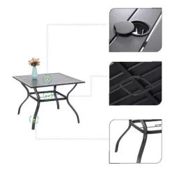 5PC Patio Dining Set With 37" Square Table & Swivel Chairs - Captiva Designs -Outdoor Comfort Deals Store GUEST 7ed02ddb 89e0 4776 80aa dcdc4a0dc347